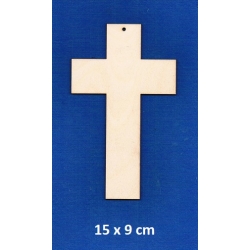 SKLEJKA #3mm Krzyż 15x9cm , krzyżyk 15x9cm z otworem / prosty / zawieszka / 0230